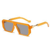 MRCK JACOB Rectangle Orange / Blue Professor Trump Sunglasses For Men And Women