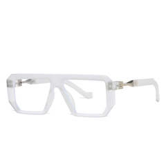 MRCK JACOB Rectangle Orange / Blue Professor Trump Sunglasses For Men And Women