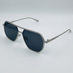 MRCK JACOB SILVER METALIC MATTE SUNGLASSES