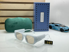 GUCHI 2107 GLOSY WHITE SUNGLASS
