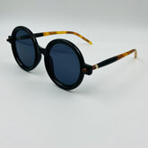 MRCK JACOB Black Full Rim Round Sunglasses