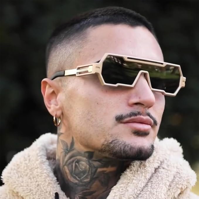 MRCK JACOB For Men Oversized Sunglasses Women Trendy  Glasses One Pieces