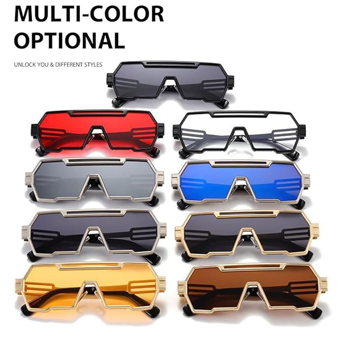 MRCK JACOB For Men Oversized Sunglasses Women Trendy  Glasses One Pieces