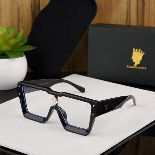 ROMAN KING BLACK Diamond Square Sunglasses Unisex-Sunglasses