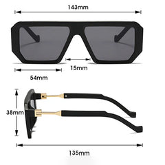 MRCK  JACOB   Rectangle Orange / Blue   Professor Trump Sunglasses For Men And Women