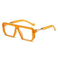 MRCK  JACOB   Rectangle Orange / Blue   Professor Trump Sunglasses For Men And Women