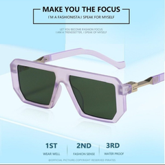 MRCK  JACOB   Rectangle Orange / Blue   Professor Trump Sunglasses For Men And Women