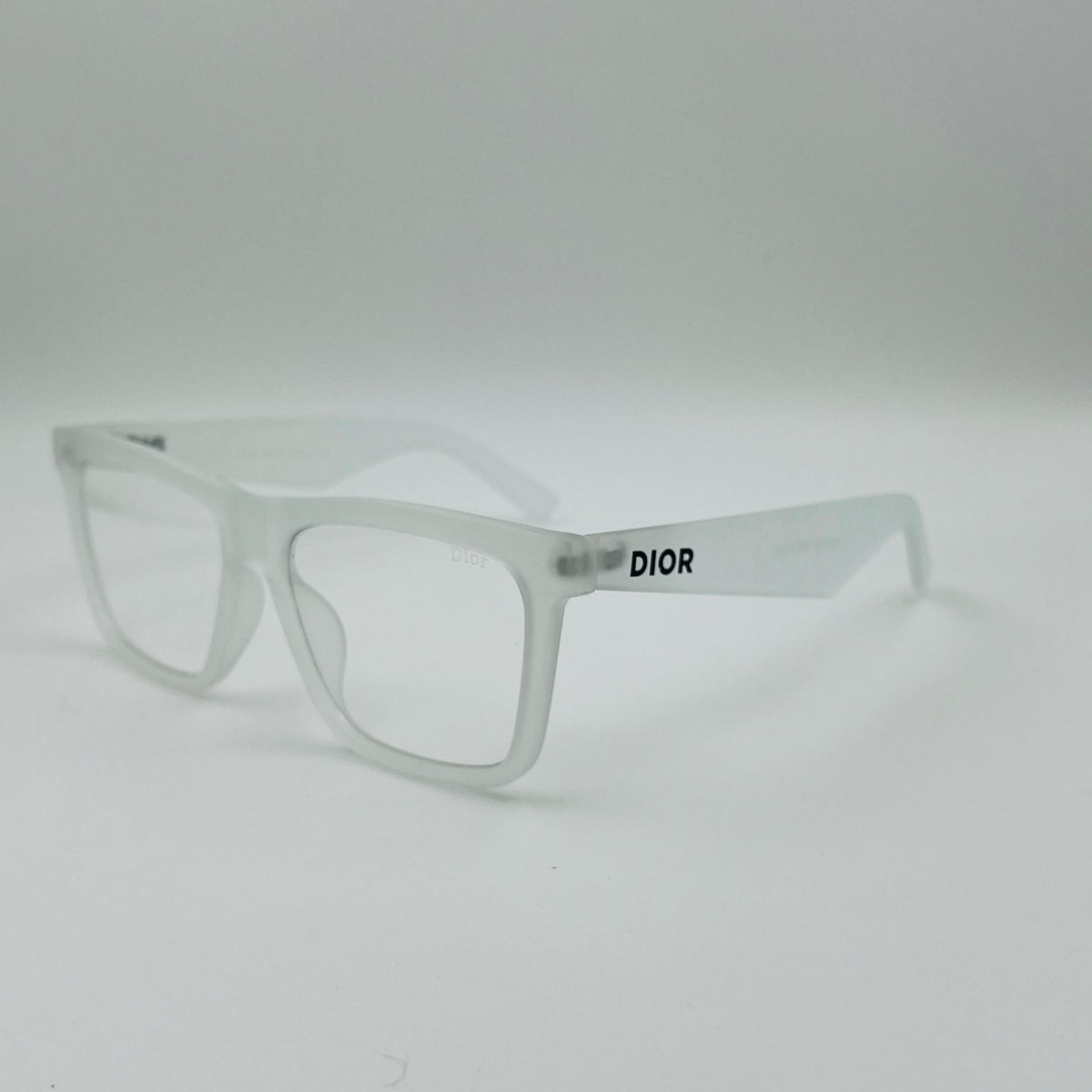 DEEOR MATTE WHITE SQUARE SUNGLASSES FRAME