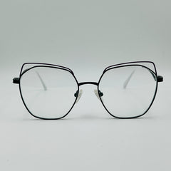 Girls Purple-Black Glasses    With blue cut glasses