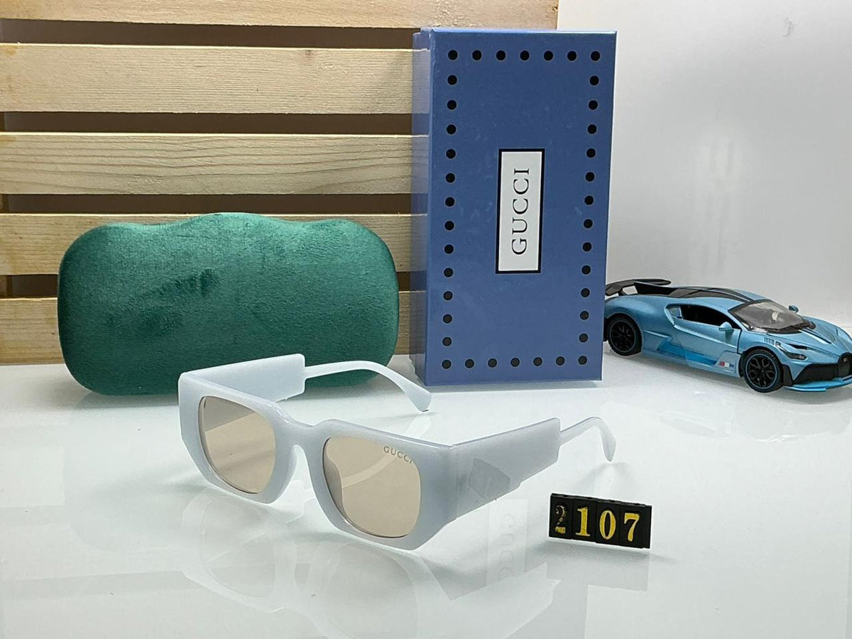 GUCHI 2107 GLOSY WHITE SUNGLASS