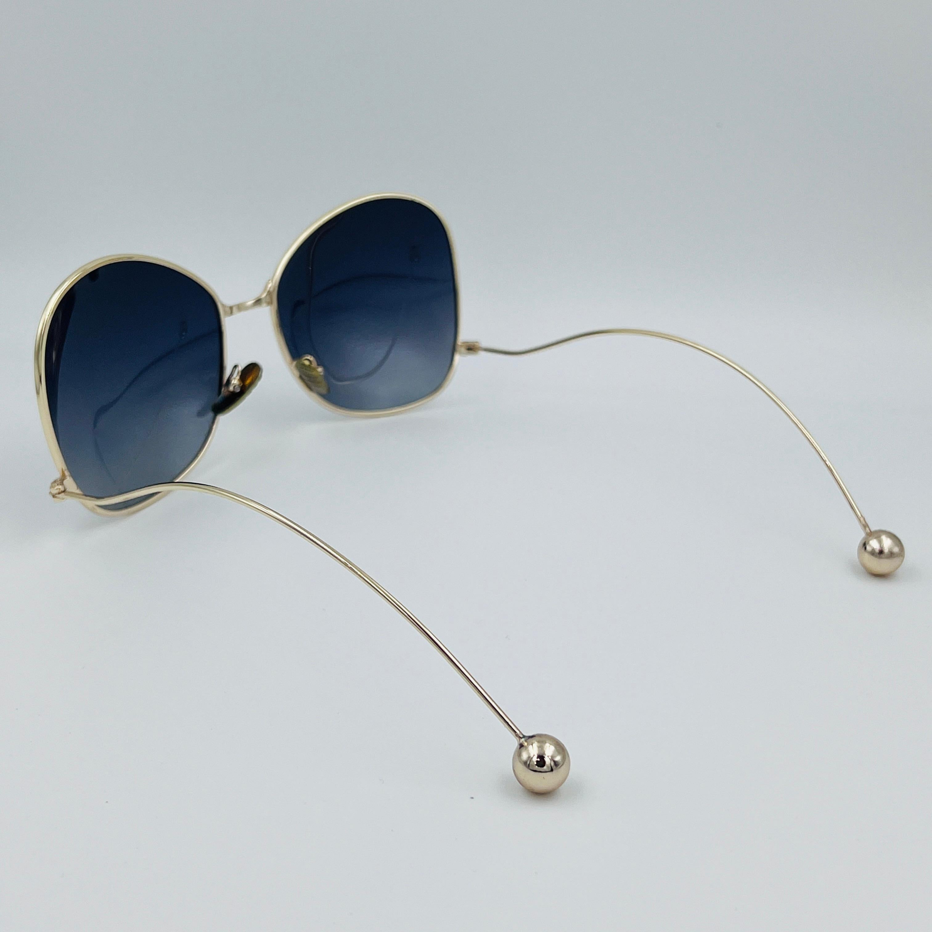 Woman Metal Ball  High Quality UV Sunglasses